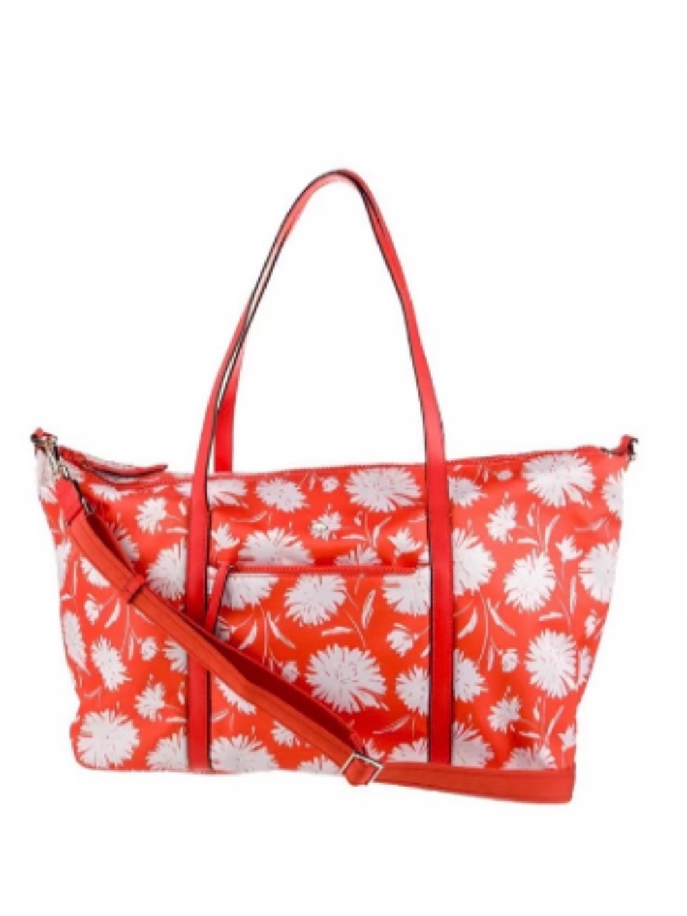 NWT kate spade Orange Floral Tote Bag with Detachable Strap